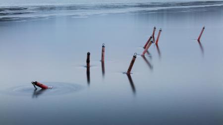 Ice on Gullmarn fjord at Holma boat club 9