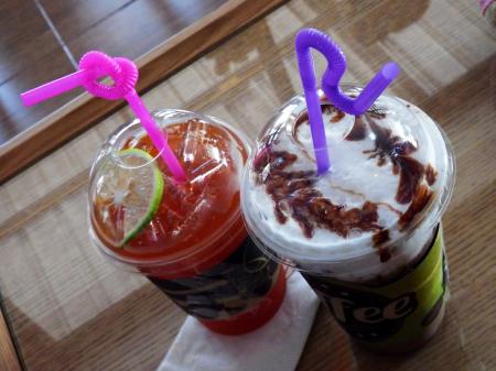 Iced Lemon Tea and Iced Coffee