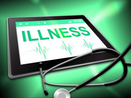 Illness Tablet Represents Disorder Diseases And Internet