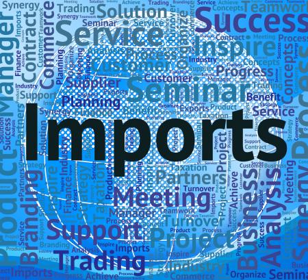 Imports Word Represents Buy Abroad And Business