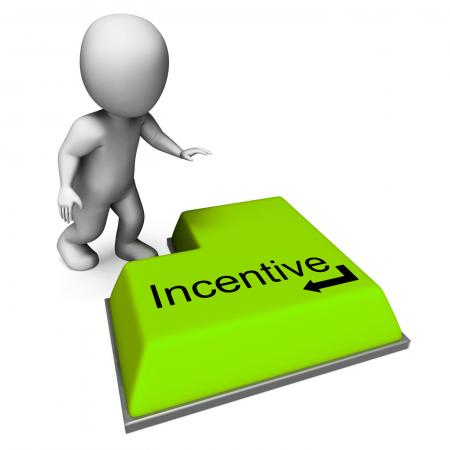 Incentive Key Shows Reward Premium Or Bonus