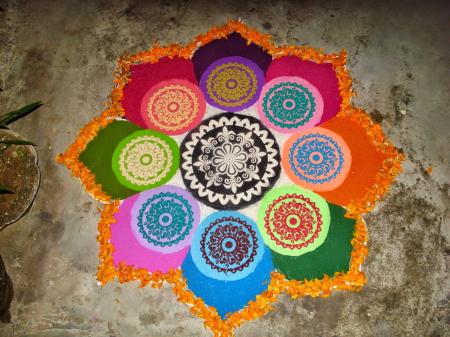 Indian rangoli diwali