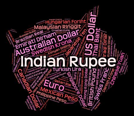 Indian Rupee Represents Currency Exchange And Broker