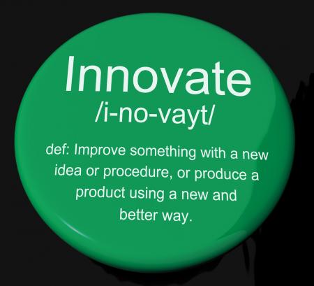 Innovate Definition Button Showing Creative Development And Ingenuity