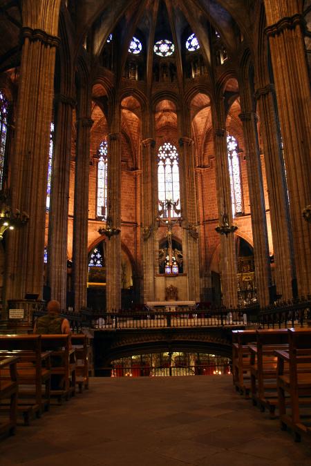 Inside of a large Church
