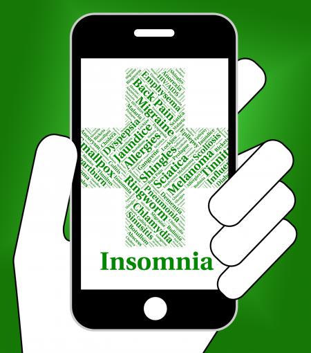 Insomnia Illness Represents Poor Health And Ailment