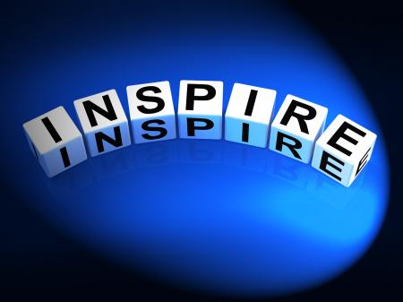 Inspire Dice Show Inspiration Motivation and Invigoration