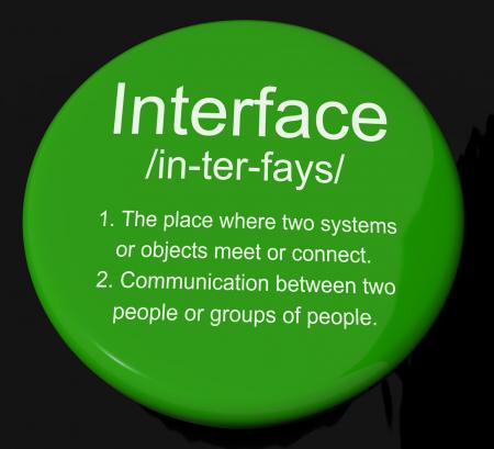 Interface Definition Button Showing Control Connection And Interfacing