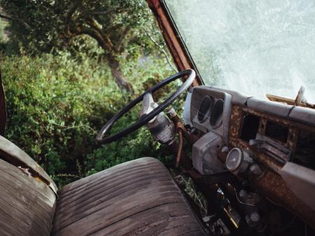 Interior of Abandoned Automobile