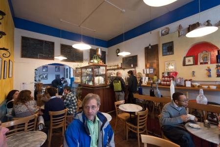 Interior of Nefeli Cafe on Euclid in Berkeley