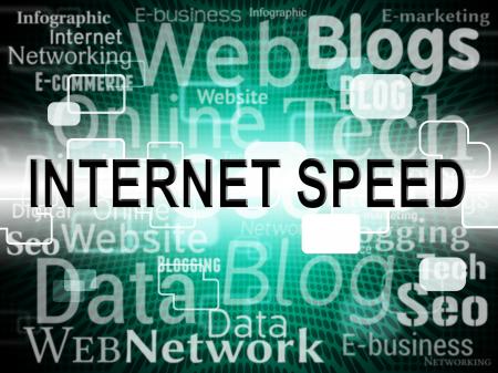 Internet Speed Represents Velocity Upload And Websites