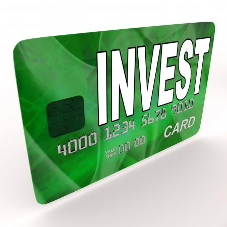 Invest on Credit Debit Card Shows Investing Money