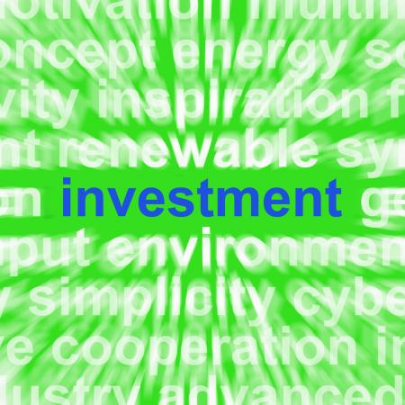 Investment Word Means Lending And Investing For Return
