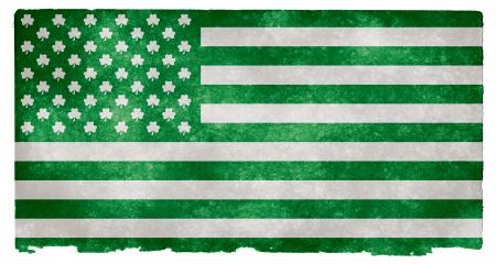 Irish American Grunge Flag
