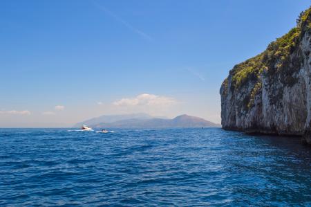 Islet With Background of Mountain