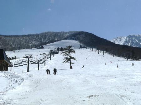 Japanese ski slopes on Mount Daisen