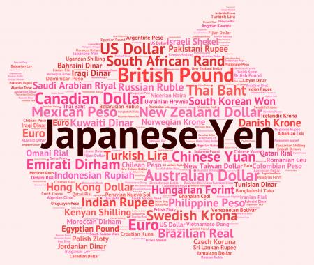 Japanese Yen Represents Currency Exchange And Broker