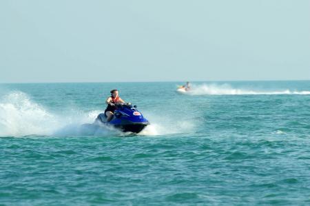 Jetskiing in the Sea