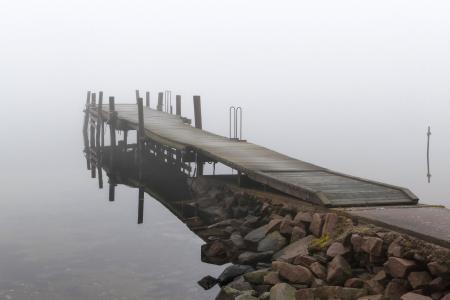 Jetty in fog at Holländaröd 3
