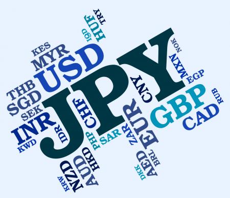 Jpy Currency Means Worldwide Trading And Coinage