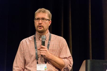 Karl Krantz speaking at opening remarks at SVVR