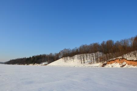 Kaunas reservoir in winter