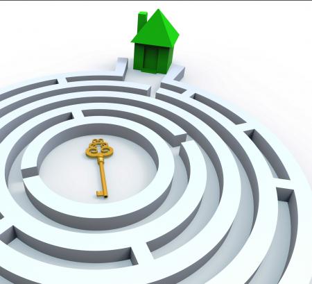 Key To Home In Maze Shows Property Search