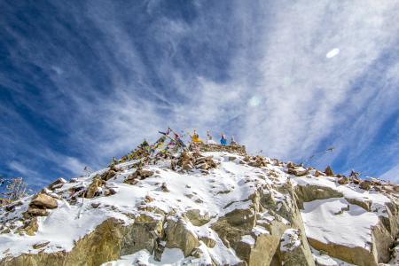 Khardung la pass during winters.