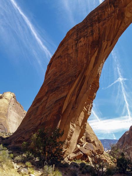 Landscape Low Angle View of Brown Rock Formation
