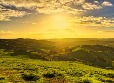 Landscape Photography of Green Mountains