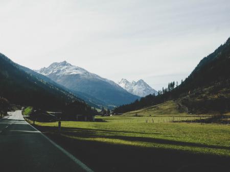 Landscape Photography of Mountains Near Road