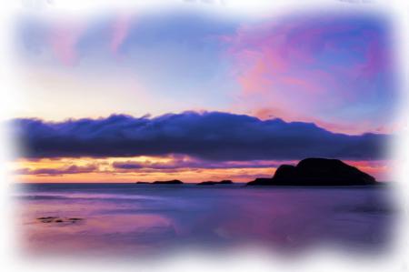 Landscape with Oil Painted Effect