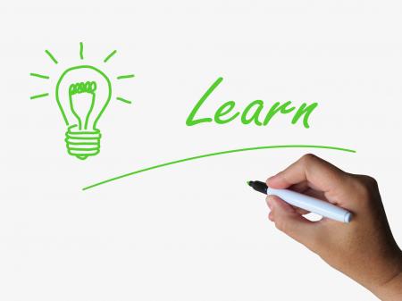 Learn and Lightbulb Means Training and Learning Skills or Knowledge