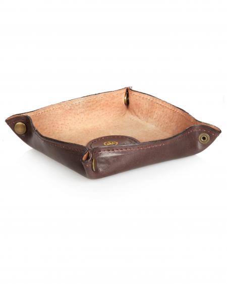 Leather coin tidy tray
