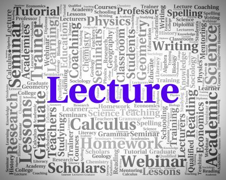 Lecture Word Indicates Discourse Talk And Recitations