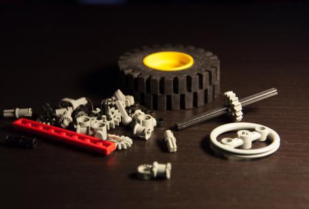 Lego Technic Pieces Pile Close Up