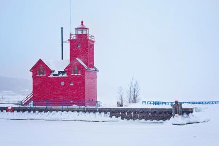 Lighthouse in Winter