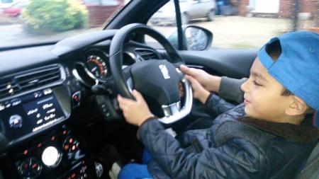 Little Boy Driving