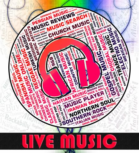 Live Music Indicates Sound Tracks And Audio