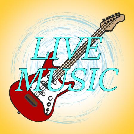 Live Music Represents Sound Track And Audio