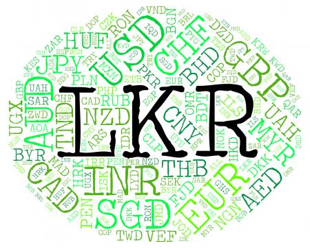 Lkr Currency Shows Sri Lanka Rupee And Banknotes