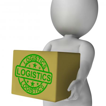 Logistics Box Means Packing And Delivering Products