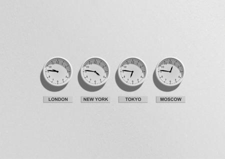 London New York Tokyo and Moscow Clocks