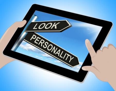 Look Personality Tablet Shows Appearance And Character