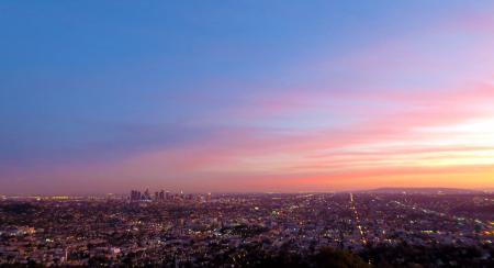 Los Angeles at twilight from Griffith Observatory