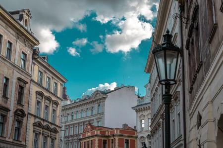Low-angle Photography of Street Light and Buildings