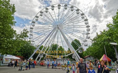 Low Angle Photography White Ferris Wheel