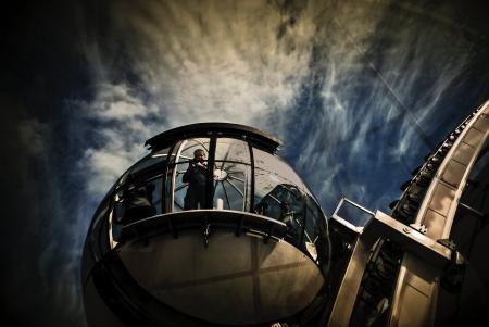 Low Angle Shot Of Man Looking At The Window