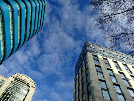 Low Angle Shot of the Buildings