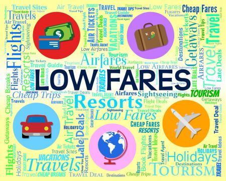 Low Fares Indicates Reduction Costs And Travel